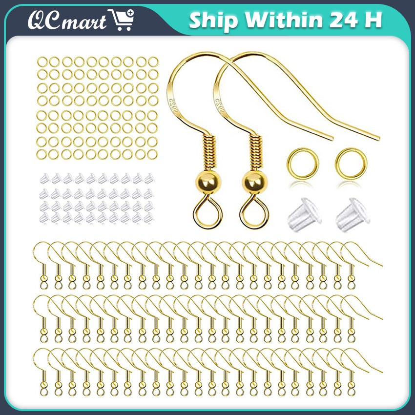 【Ship In 24H】 Earring Making Kit with Jump Rings and Clear Rubber ...