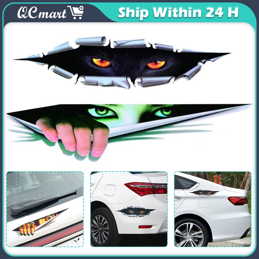【Ship In 24H】 Car Front Windshield Cat Eye Sticker Rear Sticker ...
