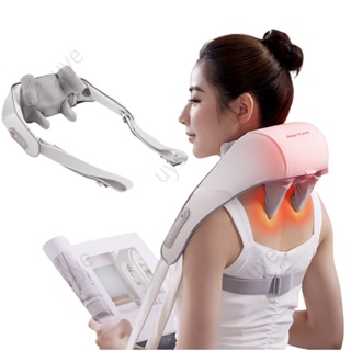 Rechargeable 5D Shiatsu Back Neck Shoulder Massager,Infrared Heated  Kneading Home Massage Shawl