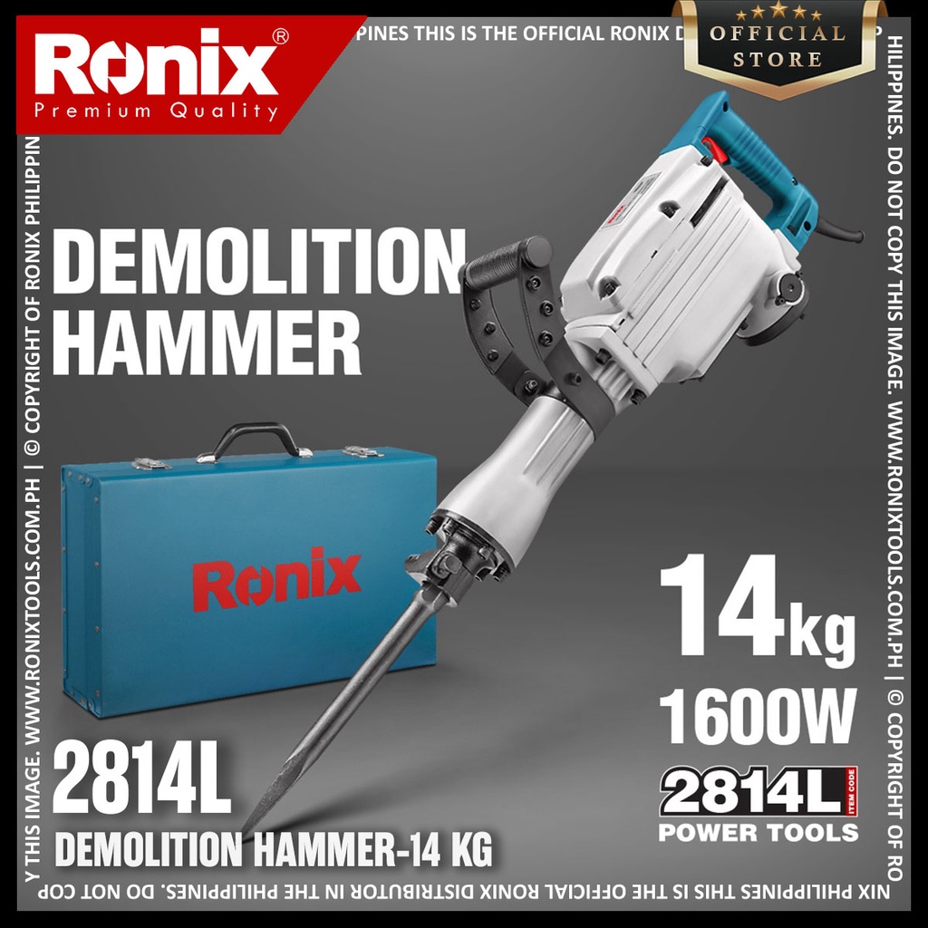 Ronix 2814L demolition hammer14 kg demolishing hammers breaking slabs
