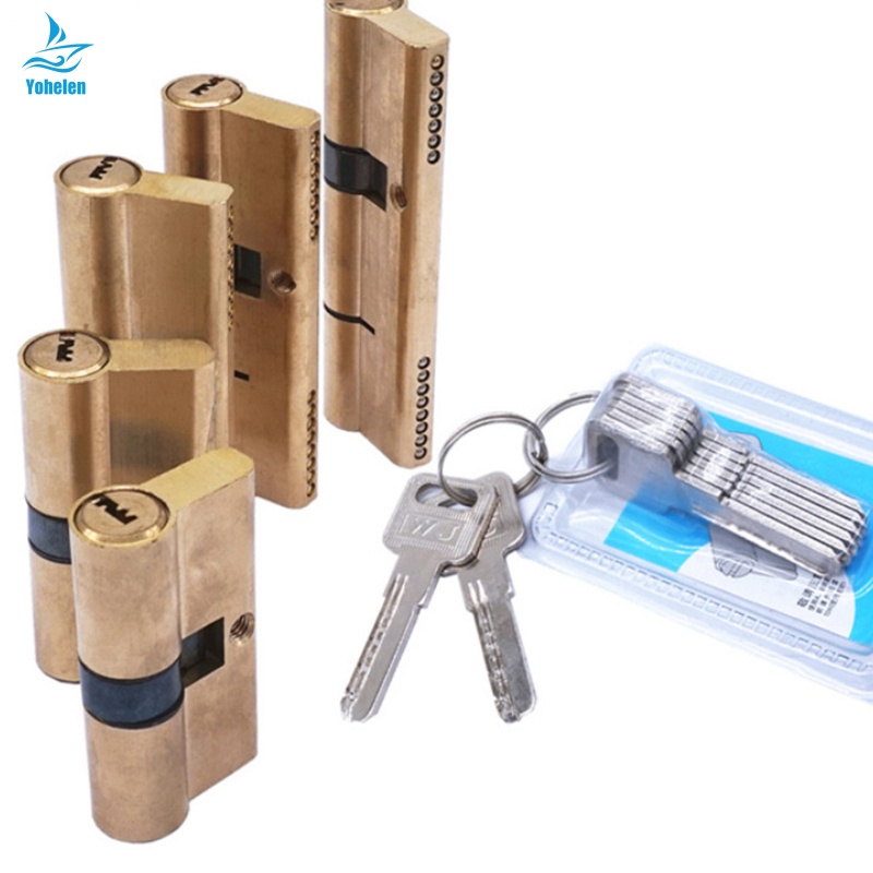 Door Cylinder Biased Lock 65 70 80 90 115mm Cylinder AB Key Anti-Theft ...
