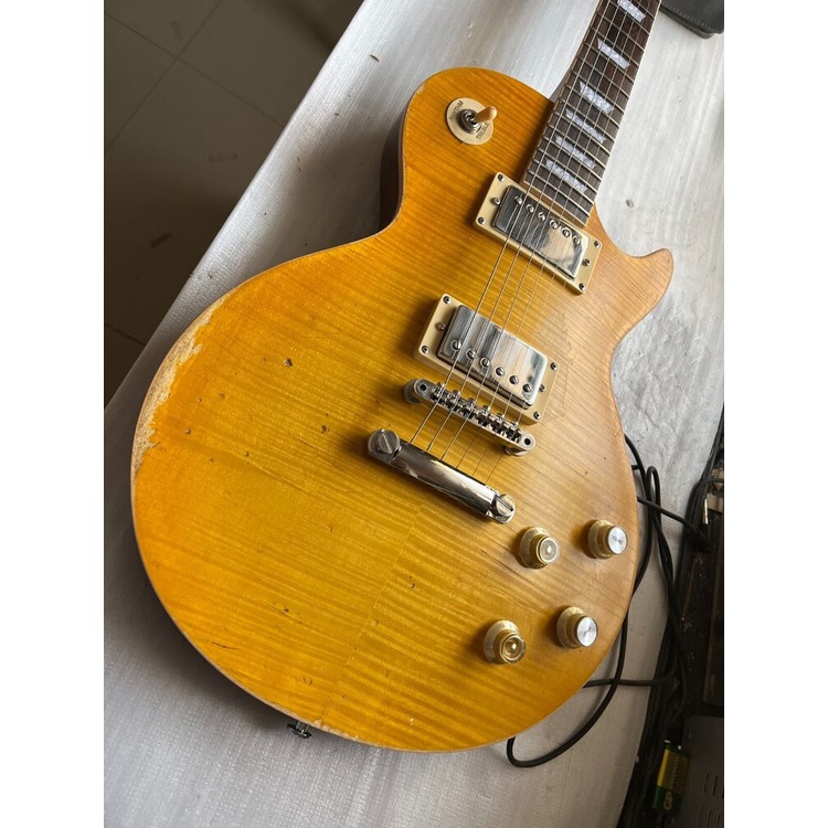 Classic Gibson Relic Electric Guitar Nitro Aged 1959 One Piece Neck ...