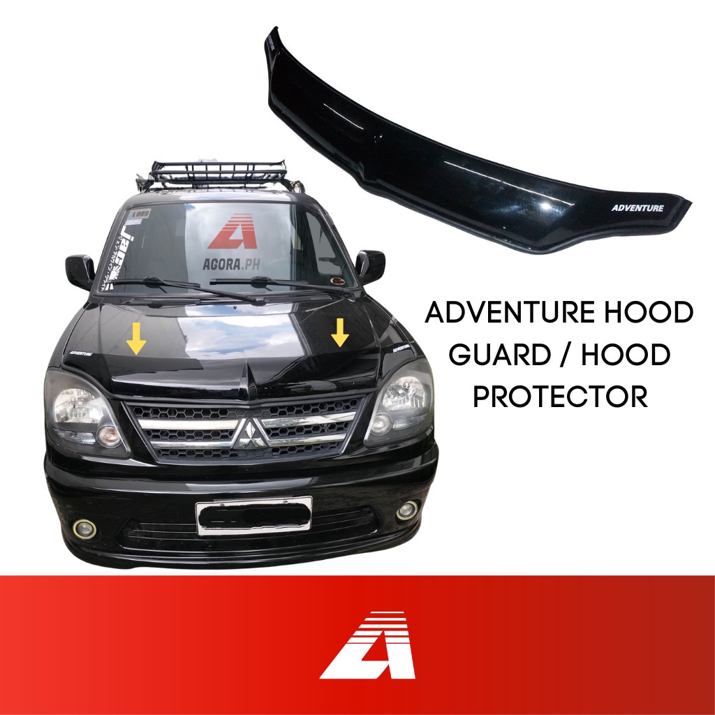Hood Guard Protector for Mitsubishi Adventure New Look 20052017 Glossy