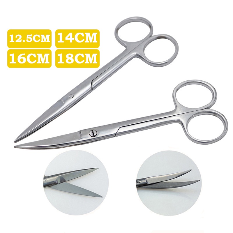 Stainless Steel Scissors 12.5cm/14cm/16cm/18cm Autoclavable | Shopee ...