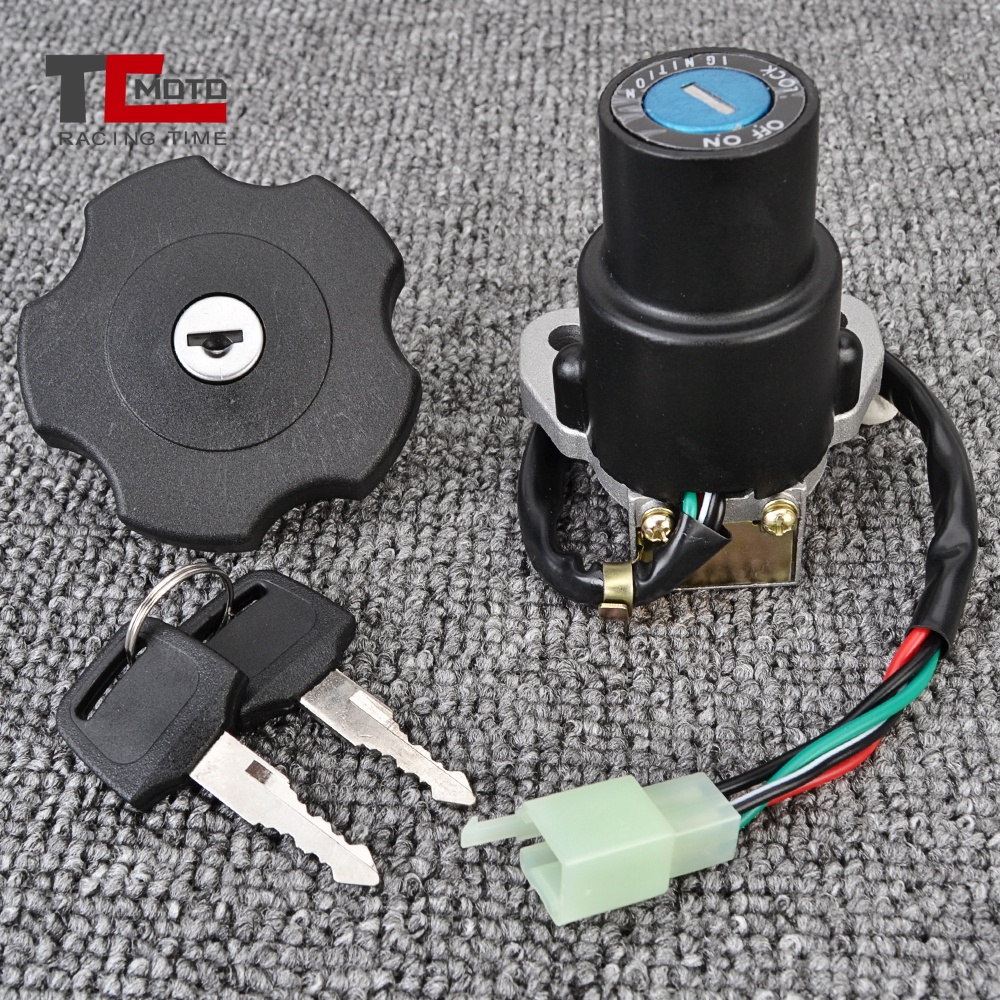 Fuel Tank Cap Seat Ignition Switch Key Set For Yamaha XT600 TW200 DT200