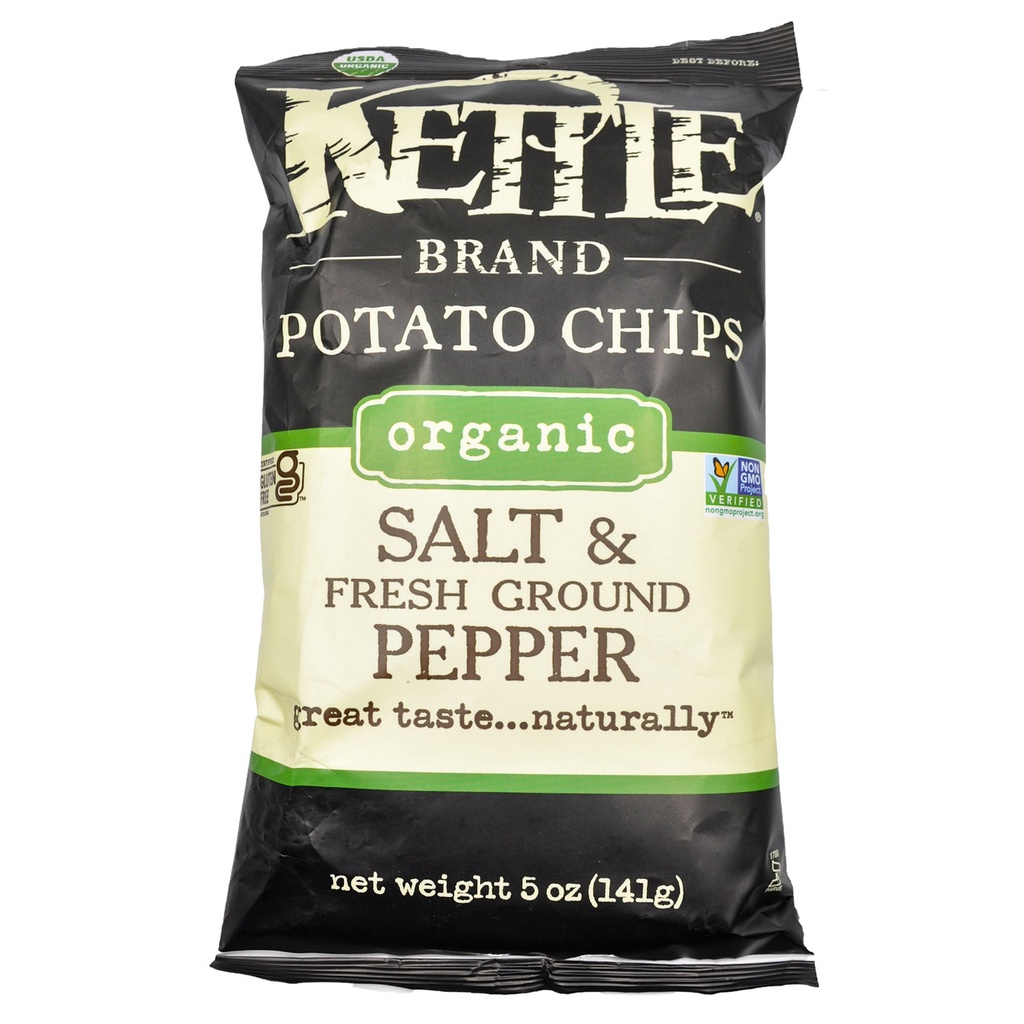 [DXD] Kettle Organic Potato Chips Salt and Pepper (142g) Shopee