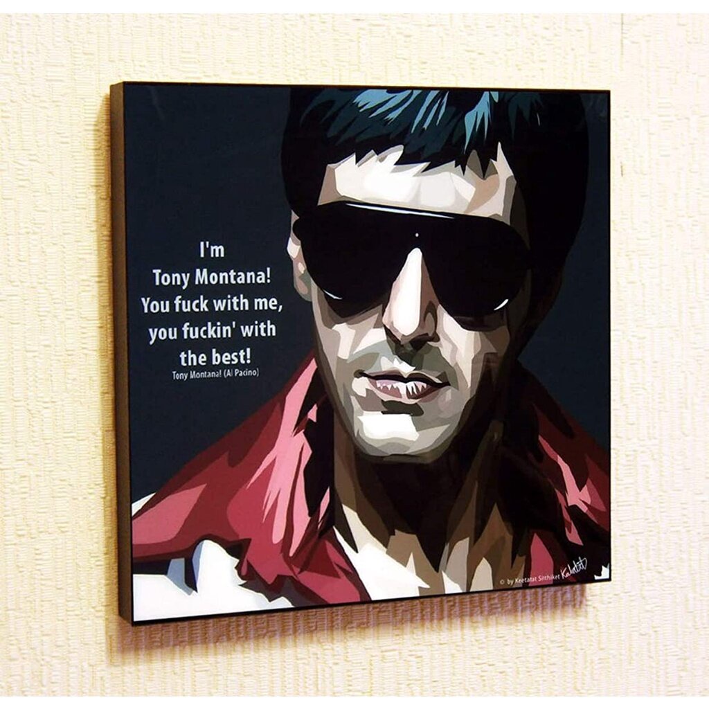 Toile Scarface - Impression Tony Montana, Al Pacino, Déco Murale