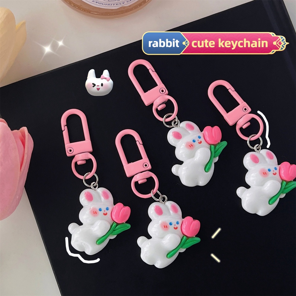 YoYo Keychain Tulip Rabbit Sweet Gift Bag Accessories Gift for Girl