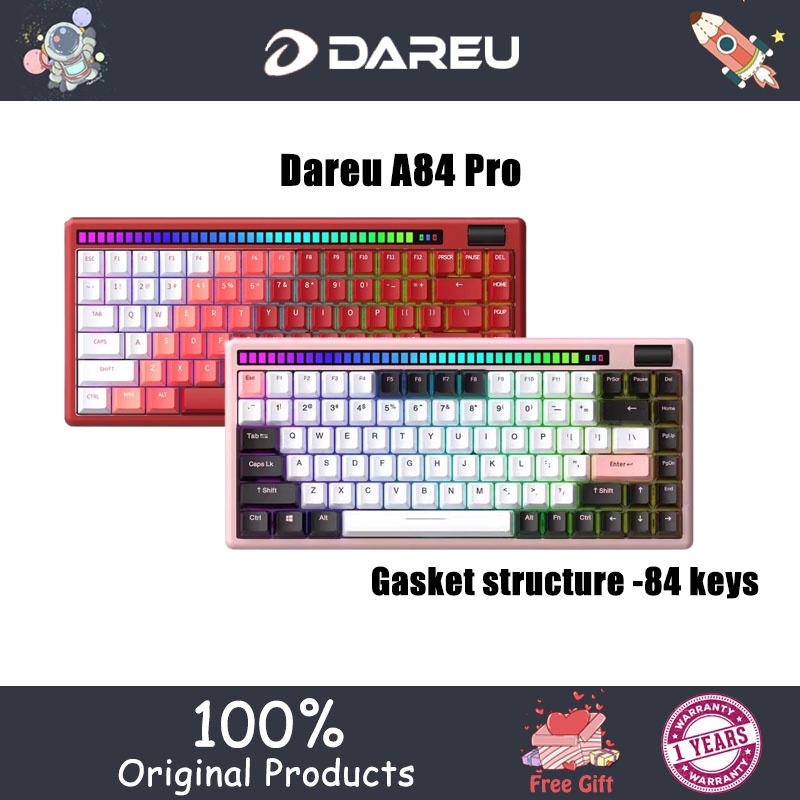 Dareu A84 Pro Wireless 84 Key Aluminum Gasket Structure Mechanical ...