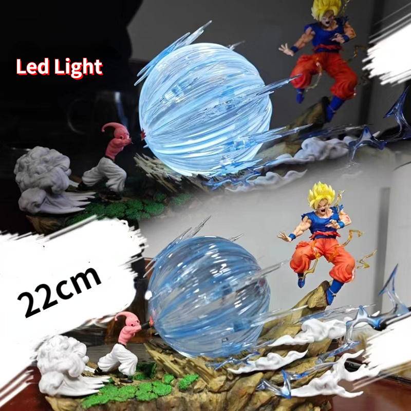 Figurine Dragon Ball Z Vegeta Super Saiyen Vs Buu - 24 Cm En PVC - Collection - Neuf
