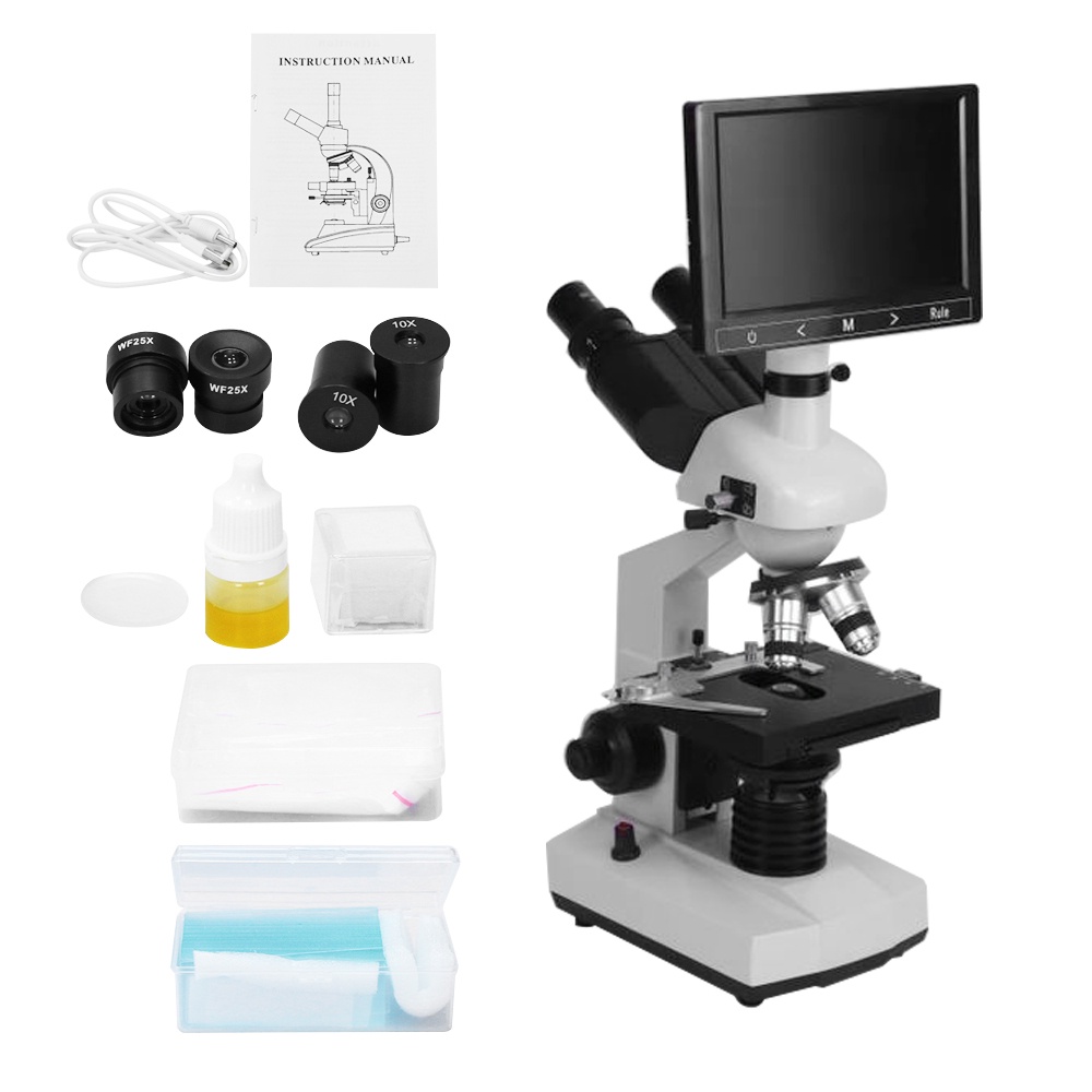 Lab Microscopes 6 magnification levels with 7” Electronic Display four