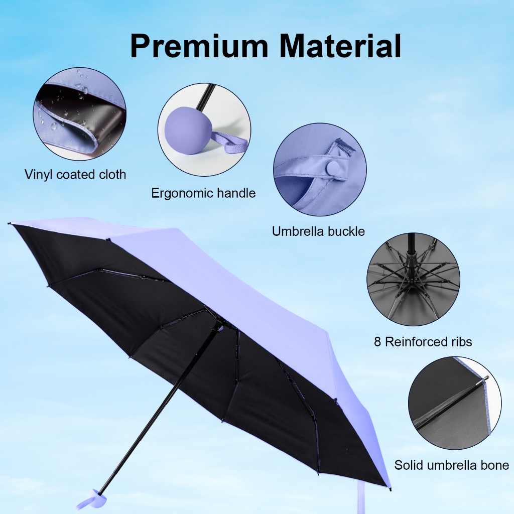 UV Folded Umbrella Mini Pocket Umbrella fiveFolds small Umbrella