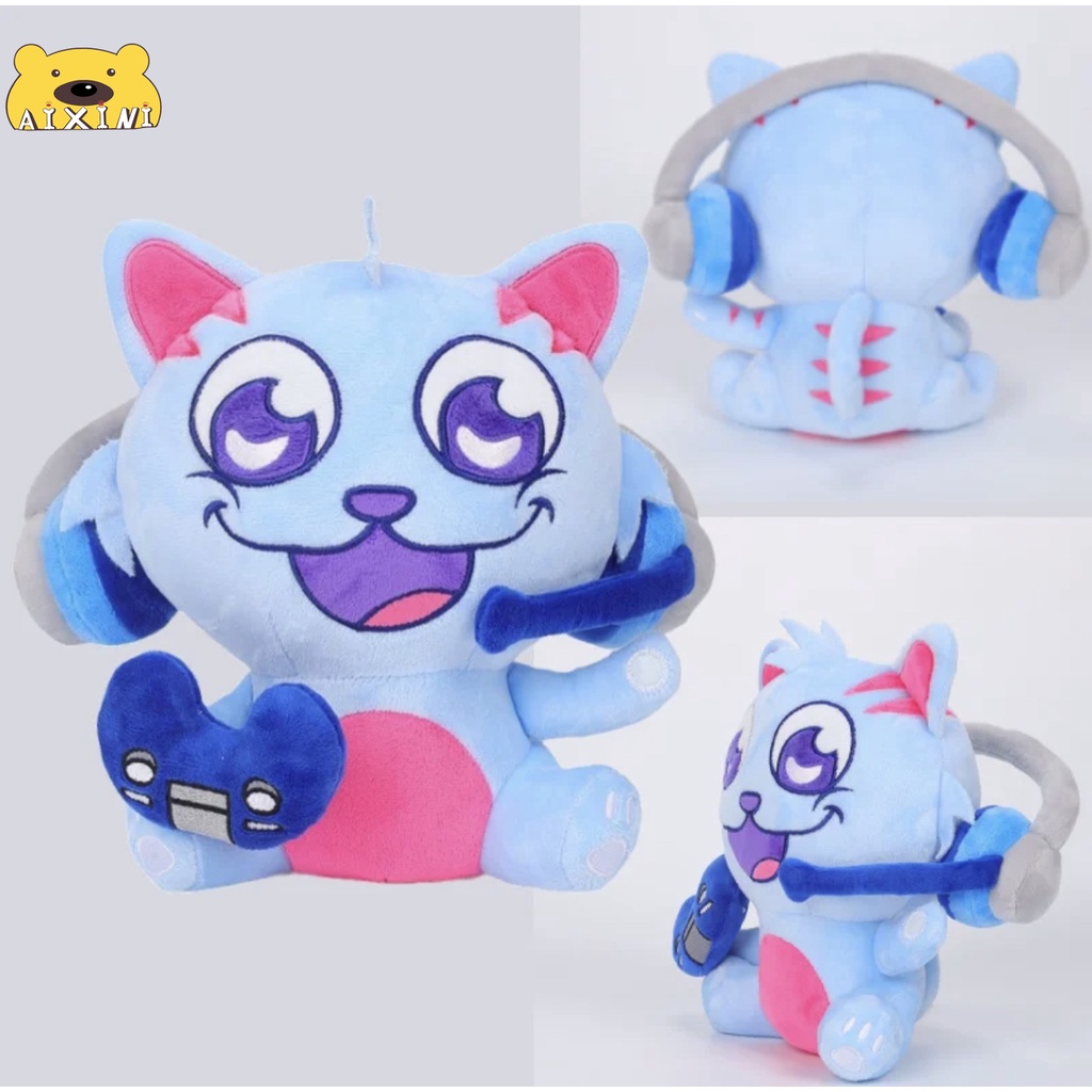 AIXINI Kawaii Gravycatman Plush Cute Esports Wolf Doll Cute Gravy Cat Man Stuffed Animals Kitty