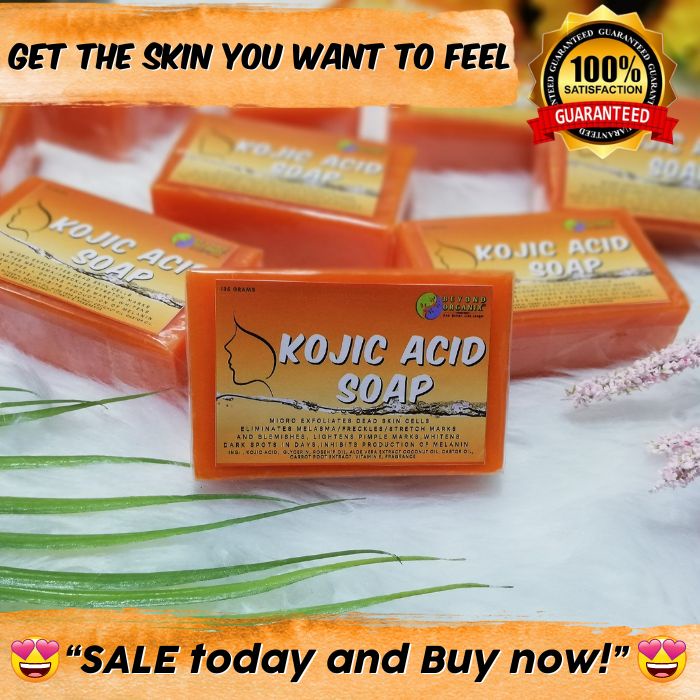 KOJIC WHITENING SOAP WITH MICRO PEELING (WHITENS dark spots in days, lightens pimple marks