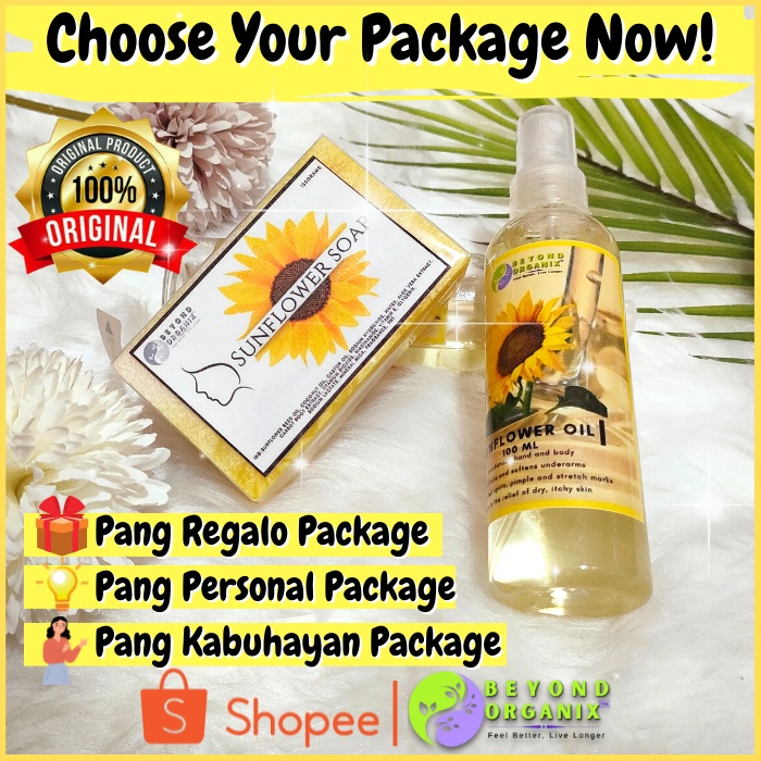 Reseller Package SUNFLOWER OIL & SOAP Duo (Beauty Skin care, whitening, skin health) Shopee