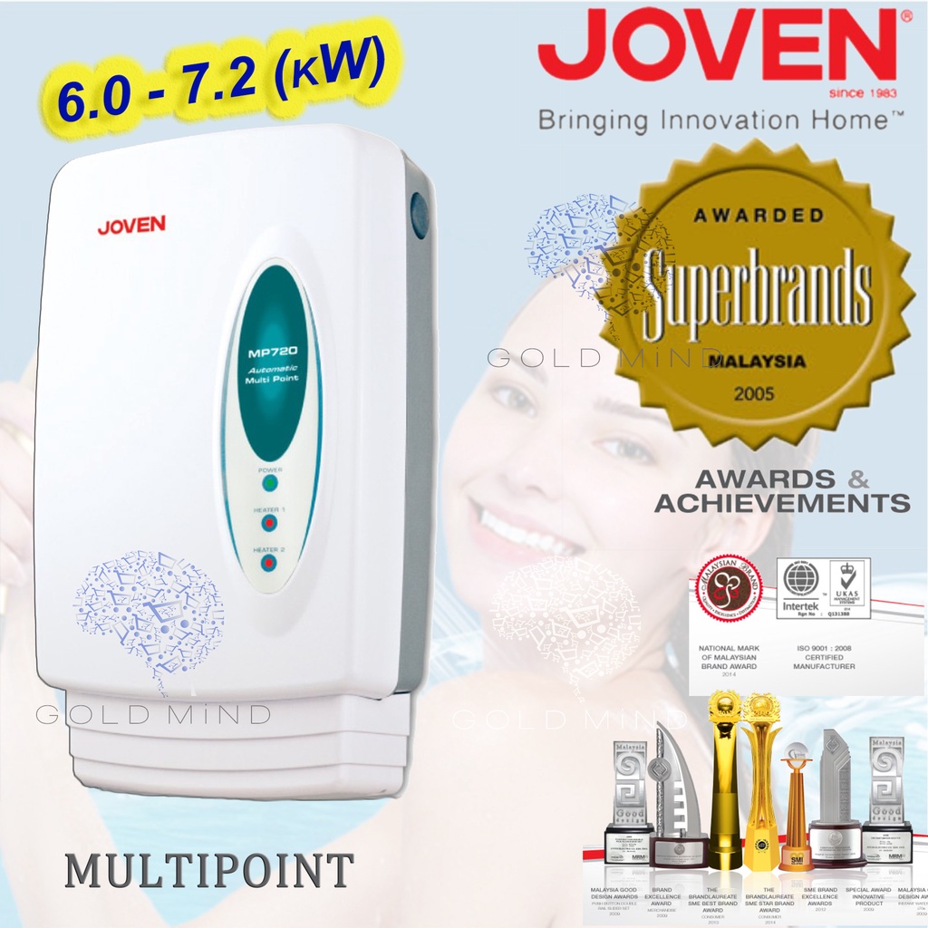 JOVEN MP720 Multi Point Instant Water Heater Shower 6.6kW | Shopee ...
