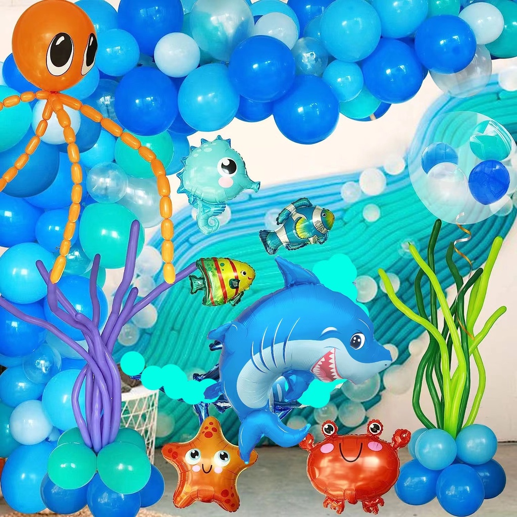 Ocean Theme Balloons For Kids Birthday Party Decorations Under The Sea ...