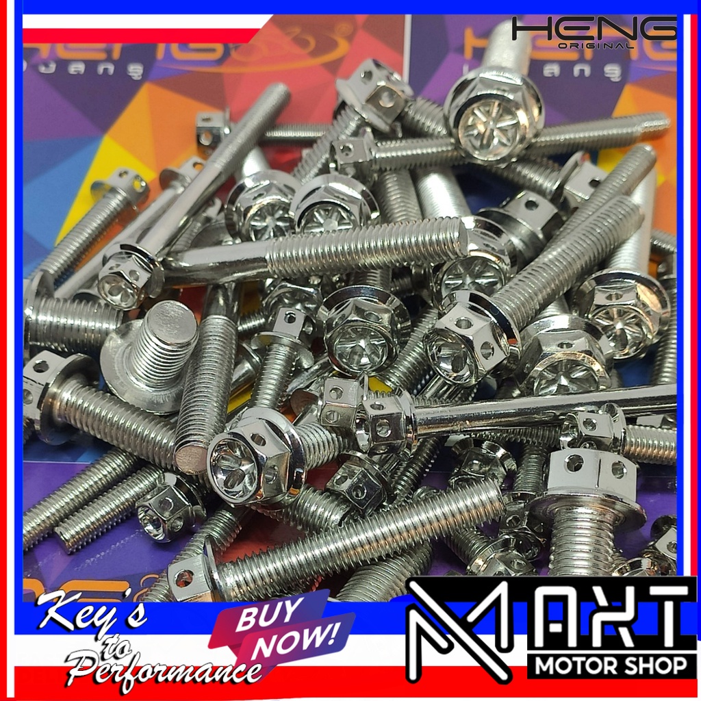 ( PER PC ) HENG ORIGINAL FLOWER TYPE SILVER BOLTS STAINLESS HIGH