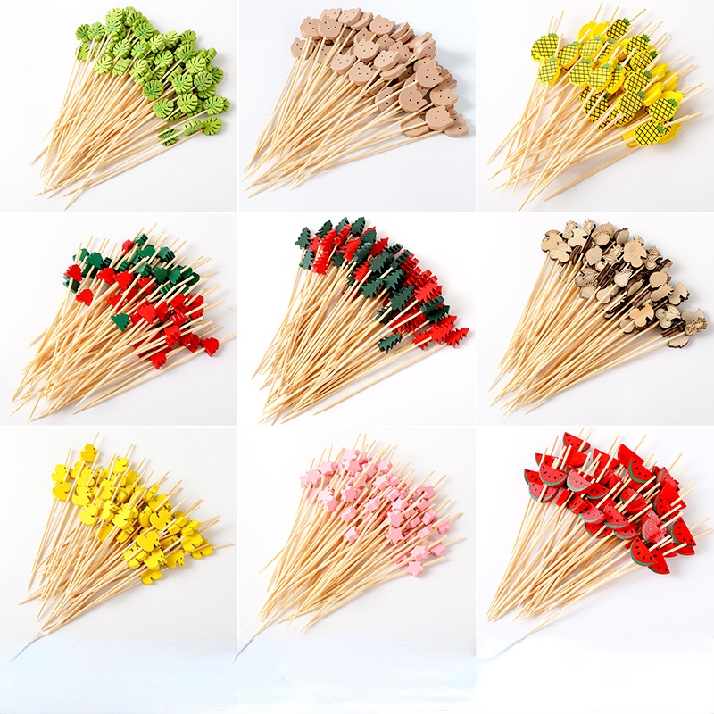 Disposable Fruit Stick Fork Children's String Stick Cute Stick Mini ...