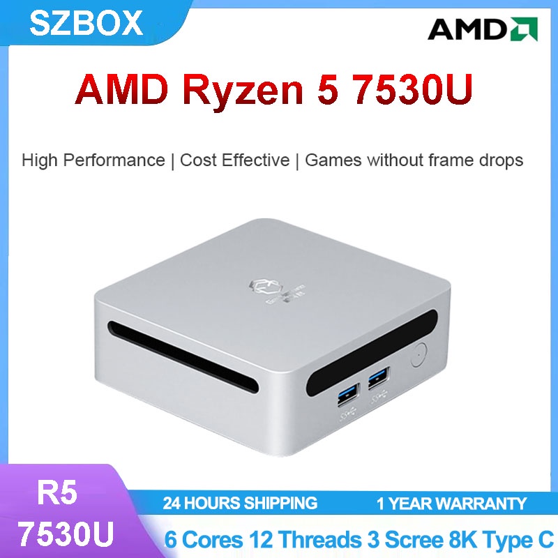 GenMachine S75 AMD Ryzen5 7530U DDR4 3200MHz PCIe4.0 NVMe SSD WIFI6 BT5 ...