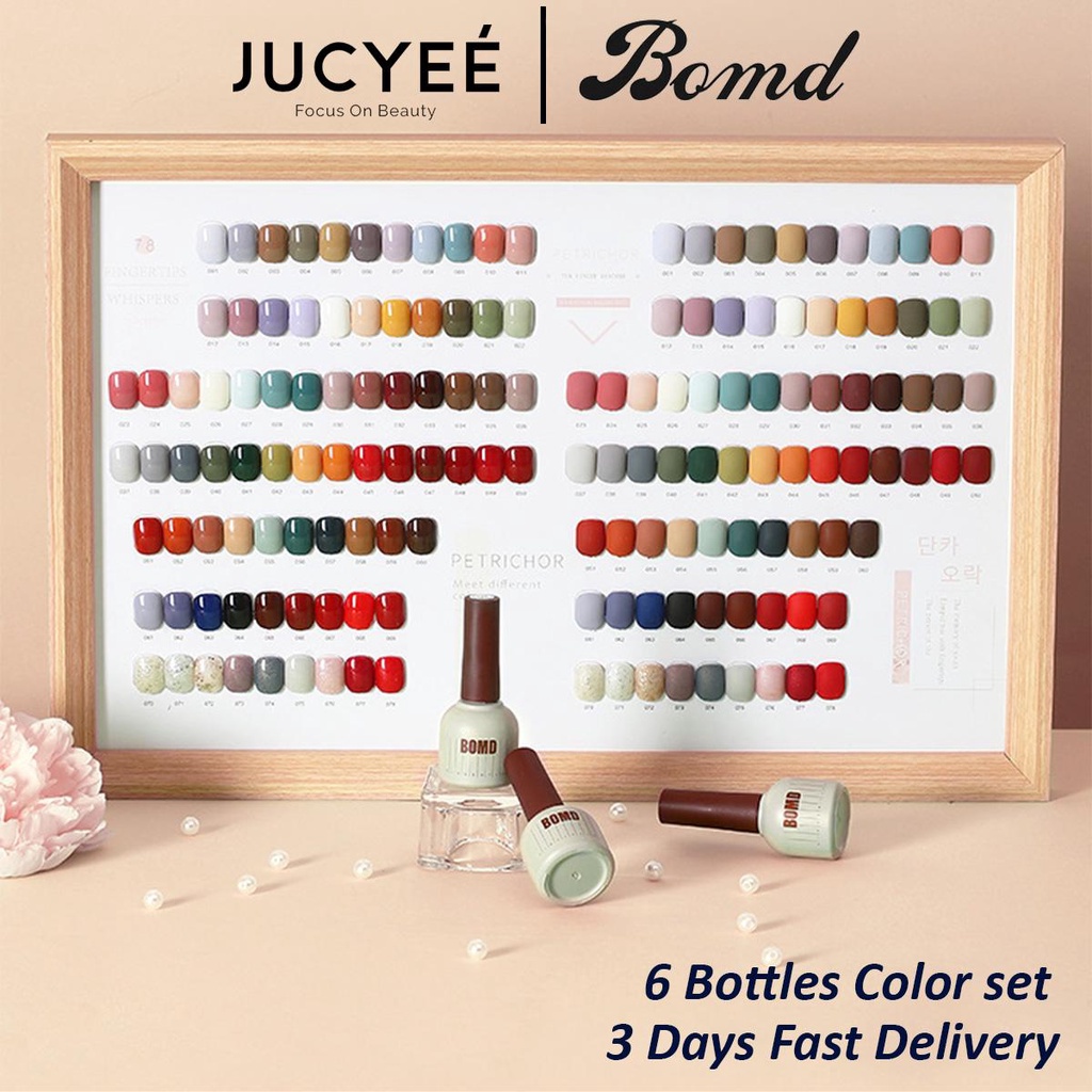 BOMD 6pcs Set Nail Gel Polish Kit Color Gel Polish 15ml Colorful Long ...