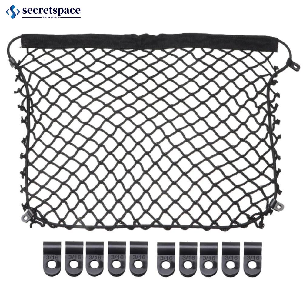 SECRETSPACE Motorcycle Organizer Luggage Storage Cargo Nets Moto Net Mesh with Hooks For BMW GS