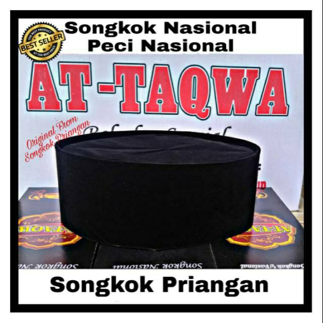 HITAM Plain Black National Songkok Copy Cap/Muslim National Cap ...