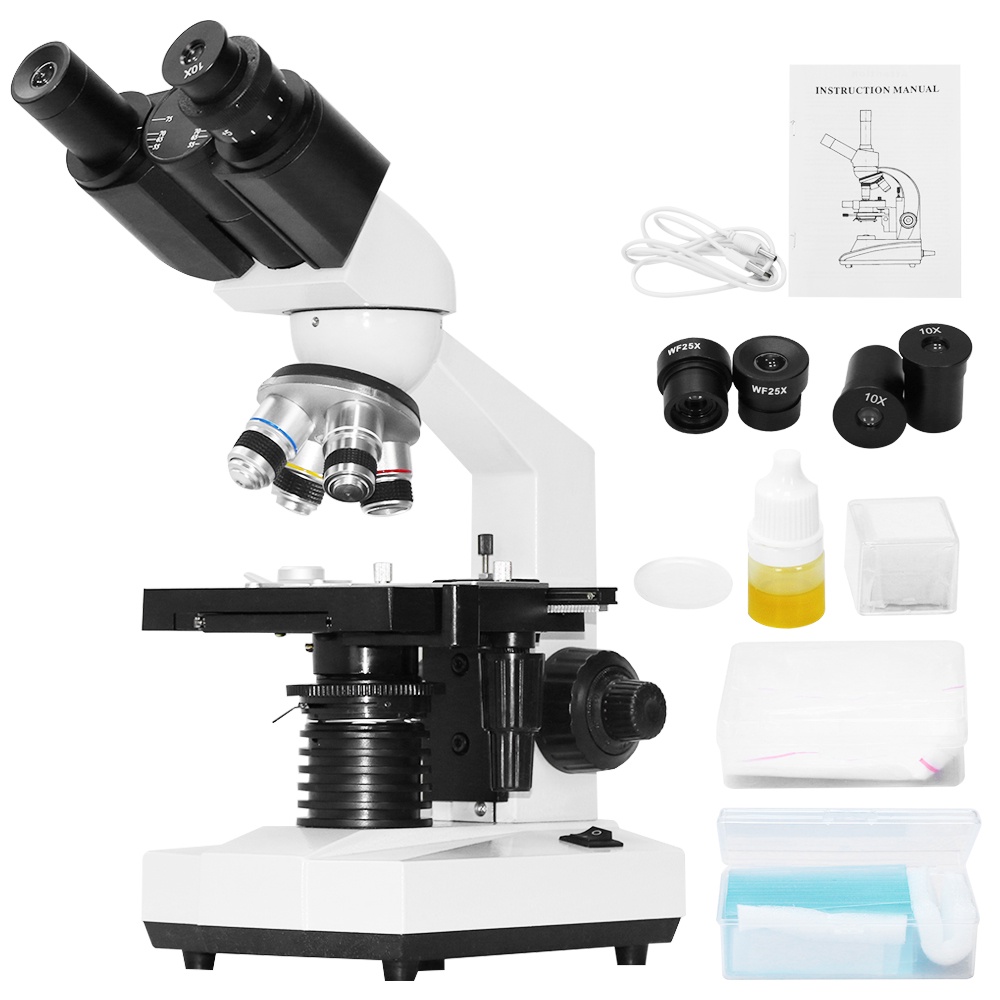 Compound Microscope Lab Microscope four DIN achromatic objectives 40X ...