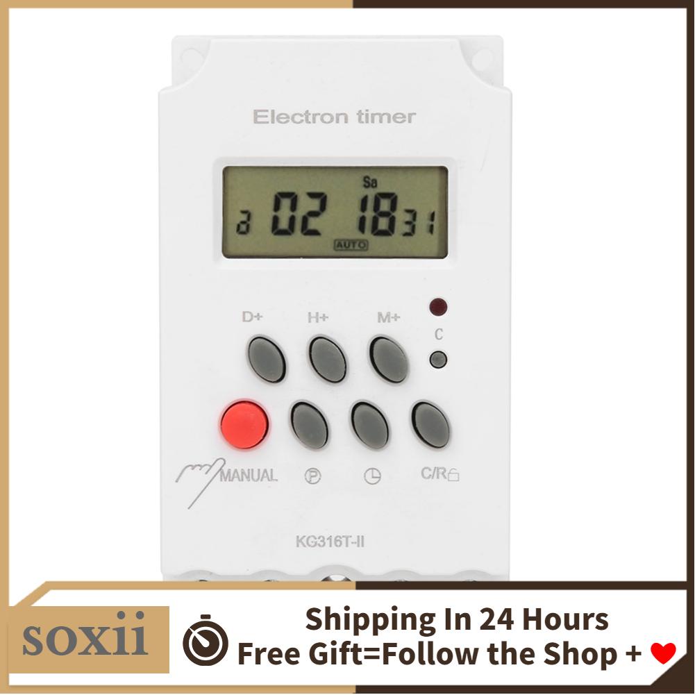 Soxii KG316T‑II Digital Time Switch Electron Timer ABS 220V Shopee Philippines