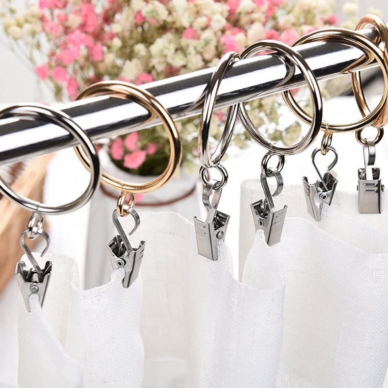10/20/30/50Pcs Mini Iron Curtain Clips with Hook/S Type Window Shade ...