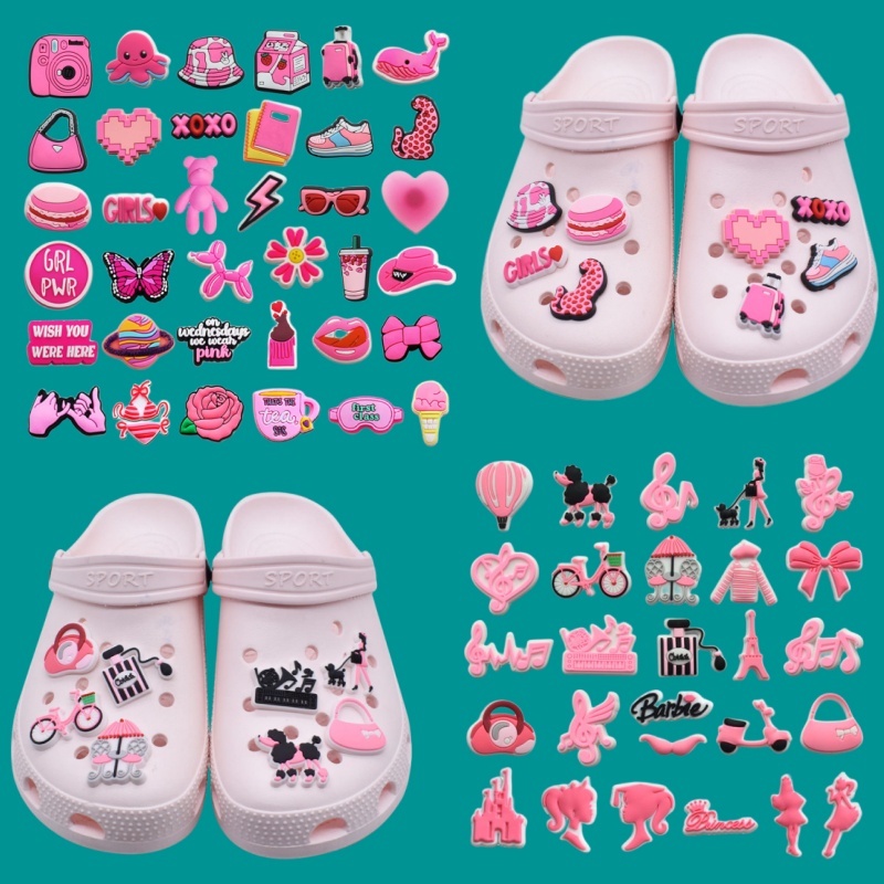 Pink Honey Pink Girl Crocs Accessories Jibbitz for Crocs Shoes Flower