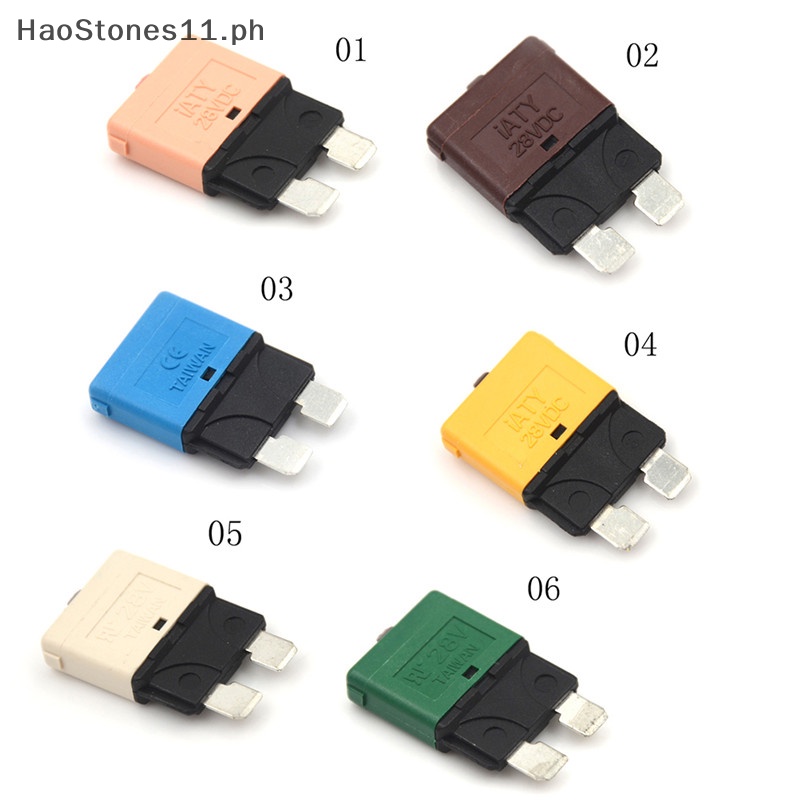 HaoStones New Circuit Breaker Blade Fuse 12V 24V Resettable 5-30A ...