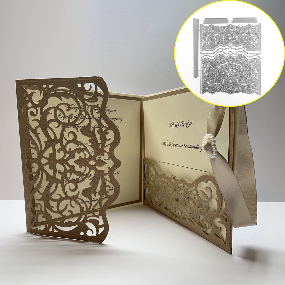 Lace Cover Frame Cutting Dies Carbon Steel Stencil for DIY Scrapbooking ...