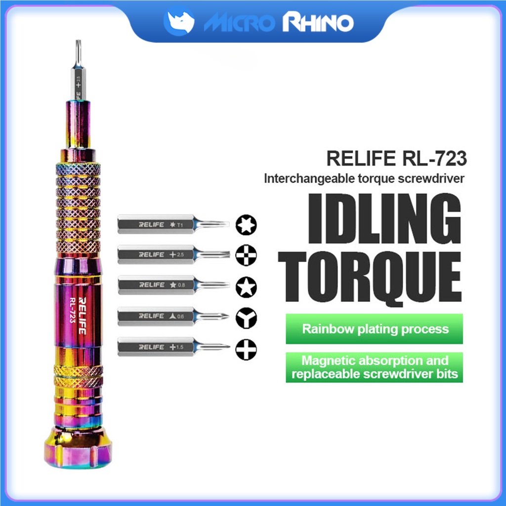 Relife Rl In Interchangeable Screw Torque Screwdriver Set Superhard For Mobile Phones