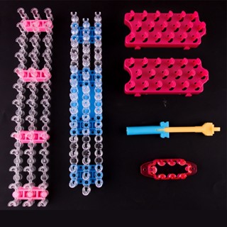 100 PCS Kids Clips Rubber Band C-Clips Loom Band Clips Bracelet Making DIY  Plastic Connectors Refills For Loom Bracelets (Clear)