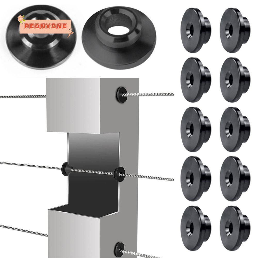 PEONYR Cable Railing Grommets 3/16" Level Metal Posts Cable Railing