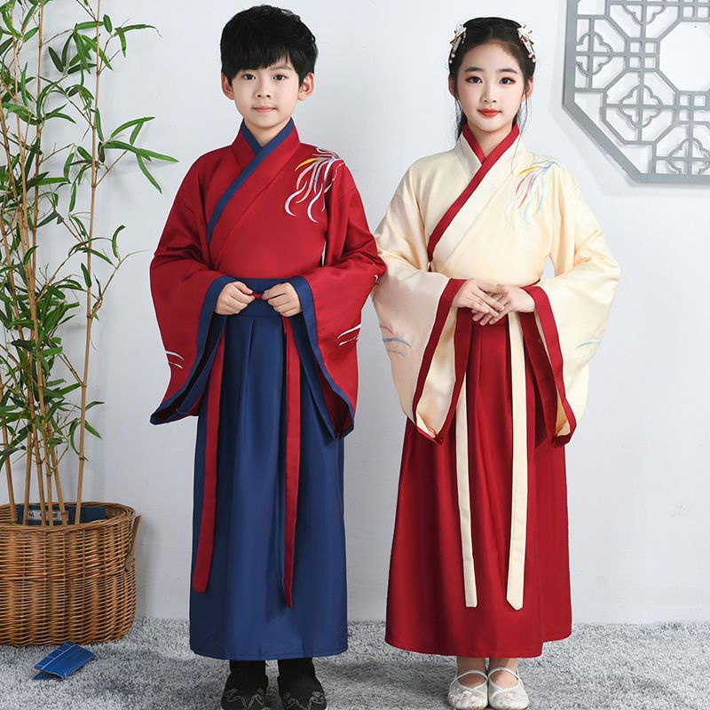 Hanfu Boys Chinese School Clothes Chinese Style Ancient Costume Book ...