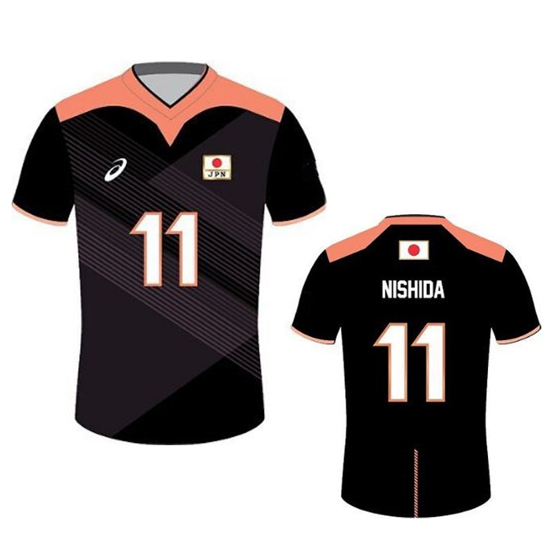 Japan Olympic Volleyball Jersey Nishida Yuji Black Casual Women Men Tshirt Shopee Philippines