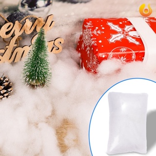 Christmas Fake Snow Decor, Fluffy Fiber Artificial Snow Indoor White Fakes  Snow Decoration for Christmas Tree Flocking Village Crafts Winter