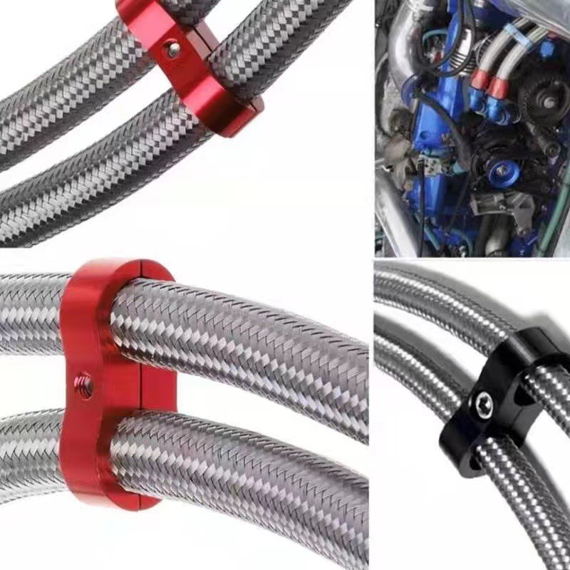 Universal Billet Oil Fuel Water Hose Separator Braided Line Rubber Hose ...