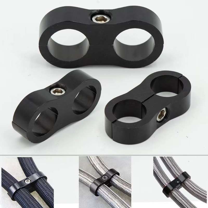 Universal Billet Oil Fuel Water Hose Separator Braided Line Rubber Hose ...