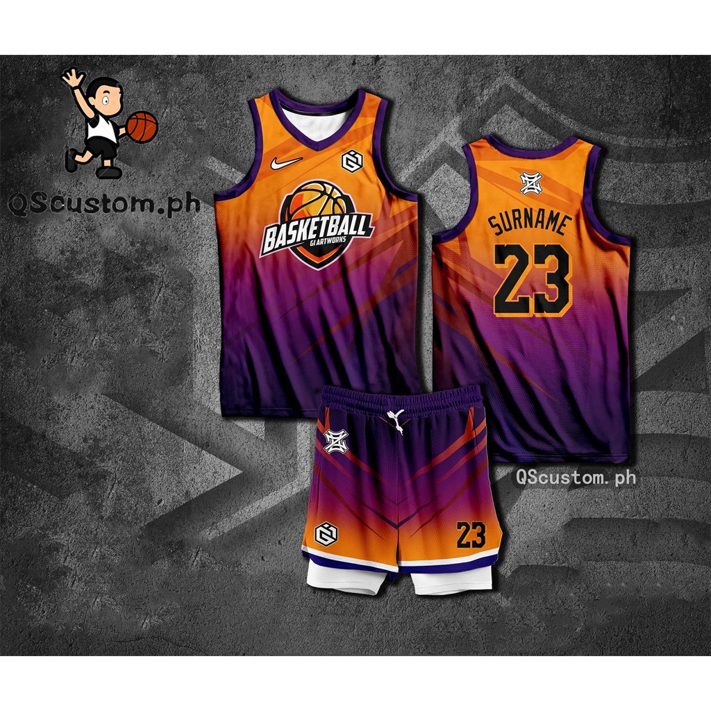 Basketball Jersey Phoenix Suns Terno for Men Free Customized Team Name