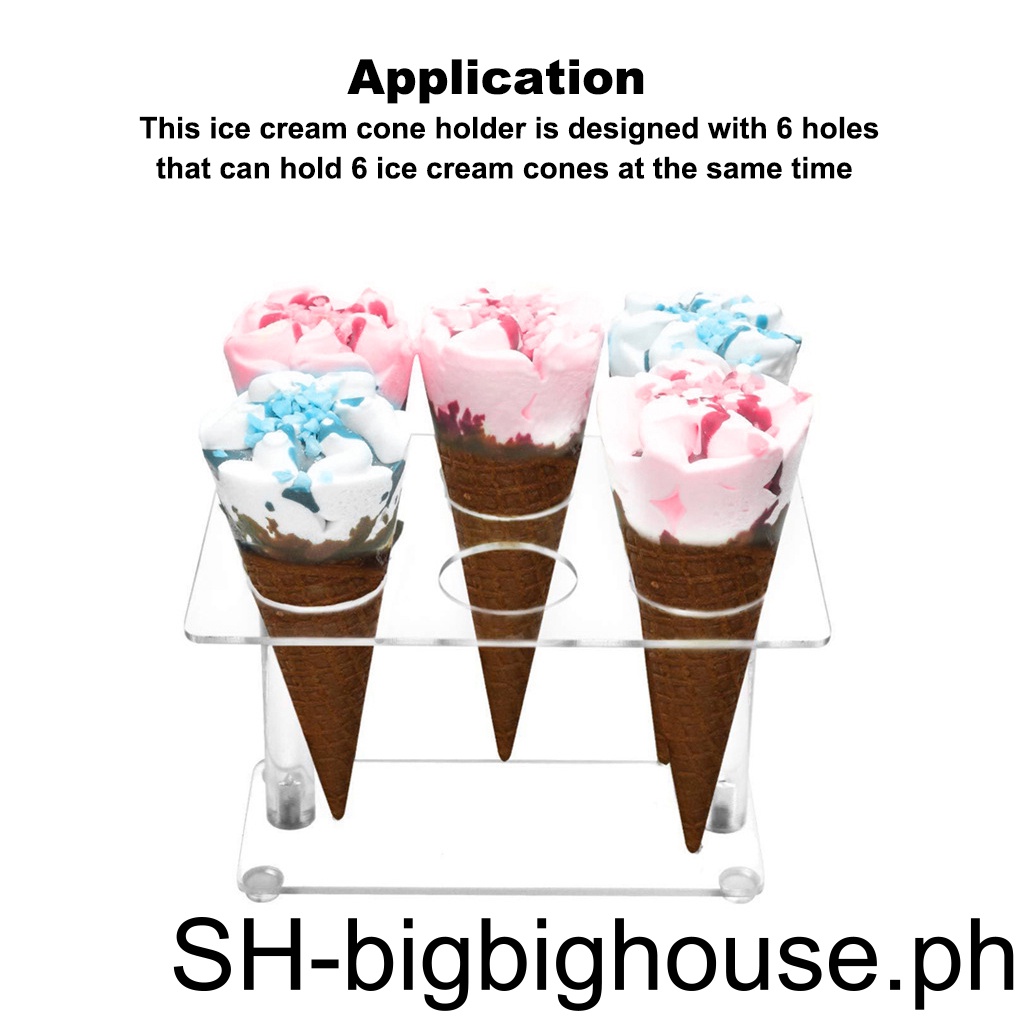 Ice Cream Cone Stand Cupcake Dessert Display Holder Acrylic