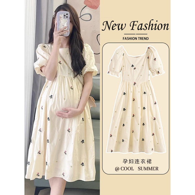 Saashi Korean Version Maternity Dress - Loose, Long Holiday Skirt main image 1