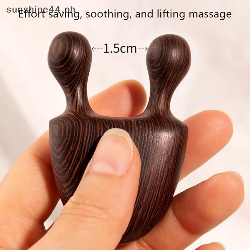 SUNSHINE44 Nose Massager Eyes Facial Wood Guasha Tool Promote Blood