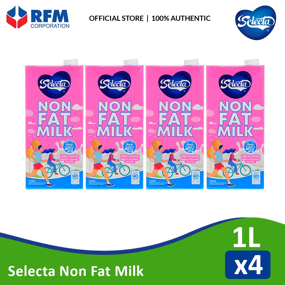 SELECTA NonFat Milk 1 Liter Set of 4s Shopee Philippines