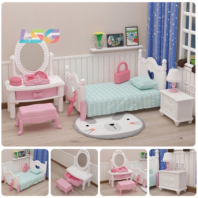[LSG] Doll House Children'S Mini Supermarket Kitchen Bedroom Simulation