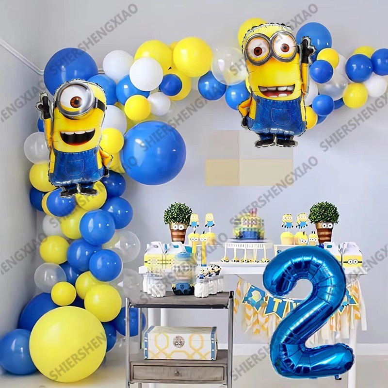 79pcs Minions Theme Balloon Party Yellow Series Minions and 32 Inch ...