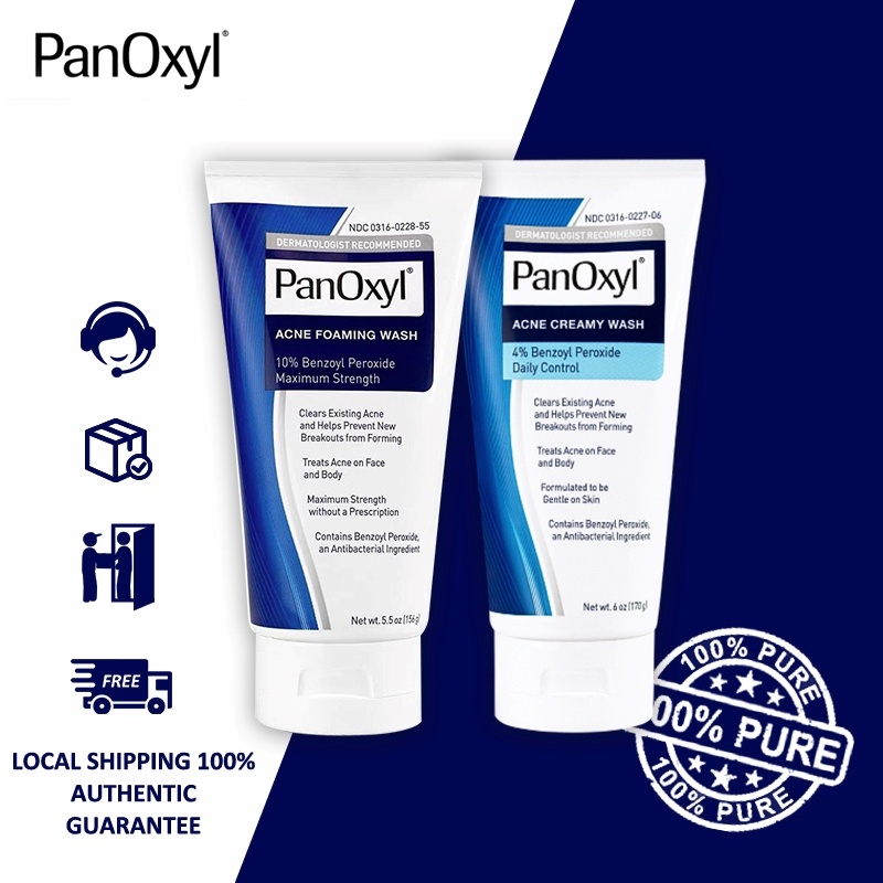 PanOxyl Acne Foaming Wash 10 /Acne Creamy Wash 4 Benzoyl Peroxide