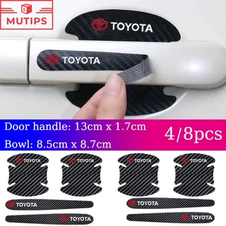 Cheap 8Pcs Carbon Fiber / Chrome Exterior Car Door Handle Cover